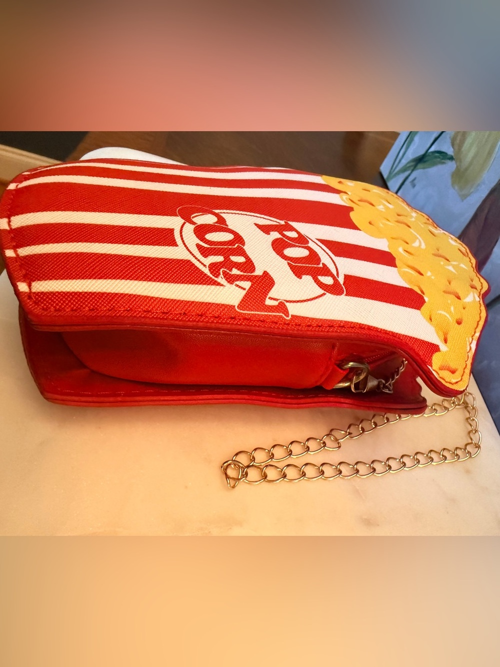 ErinAnnie Popcorn Crossbody Bag - Playful Novelty in Vegan Leather (NWT) - Picture 6 of 13